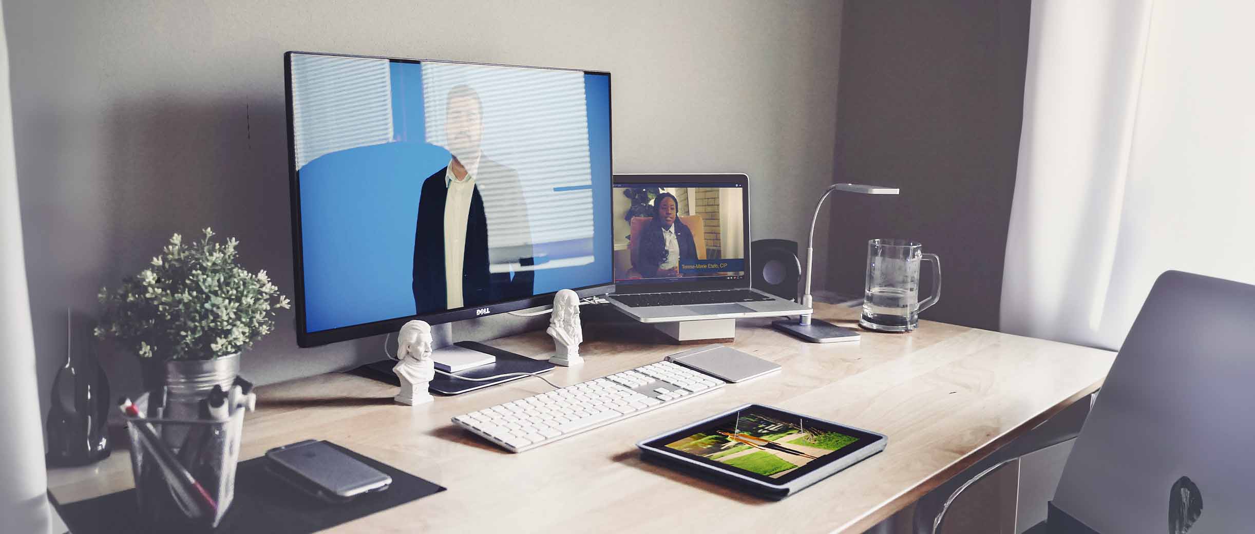 Computer screen with video playing